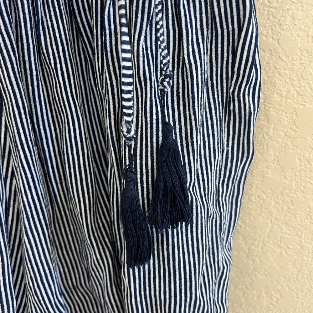 Faithfull The Brand - blue and White Striped Open Back Romper - Picture 5 of 9